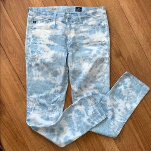 AG tie dye sateen jeans
